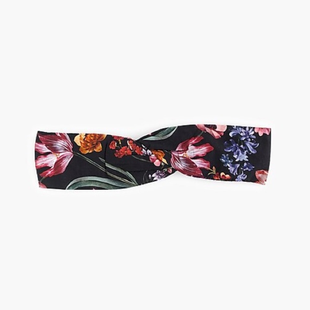 NWT J. Crew Headband in midnight Dutch floral